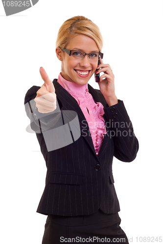 Image of Happy smiling business woman