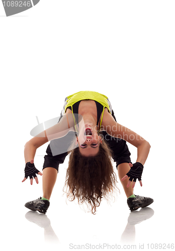 Image of Teenage girl dancing hip-hop 