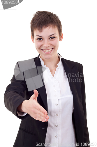 Image of  woman ready to handshake