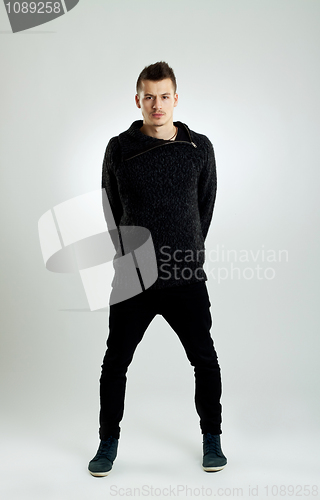 Image of  man in winter clothes