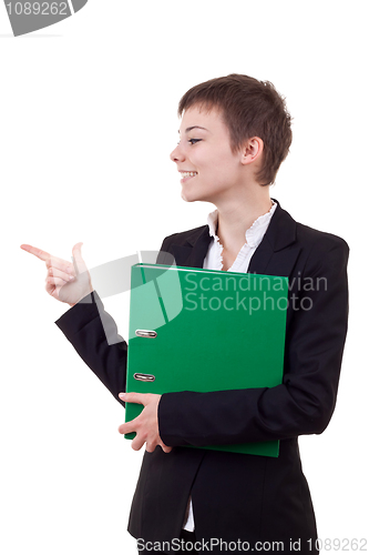 Image of businesswoman pointing