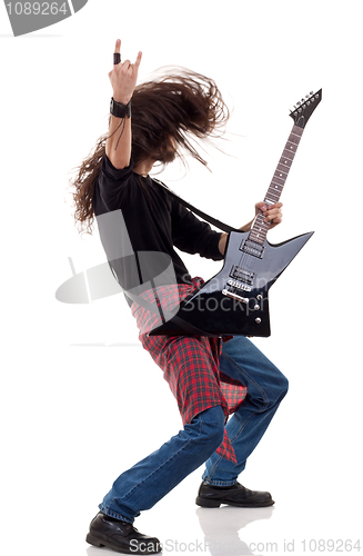 Image of headbanging rocker