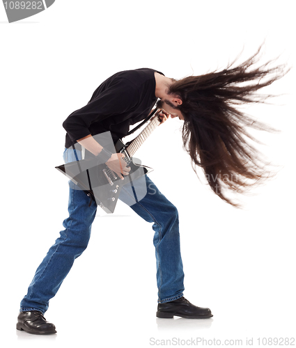 Image of headbanging rocker