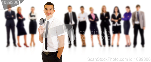 Image of  relaxed leader