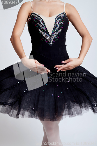 Image of young ballerina in tutu posing