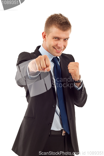 Image of entrepreneur ready for fight 