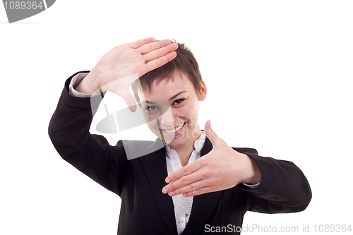 Image of  frame made of hand 