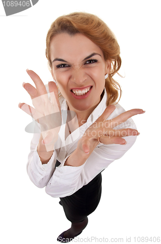 Image of  angry business woman 