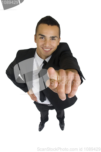 Image of Business man pointing at you