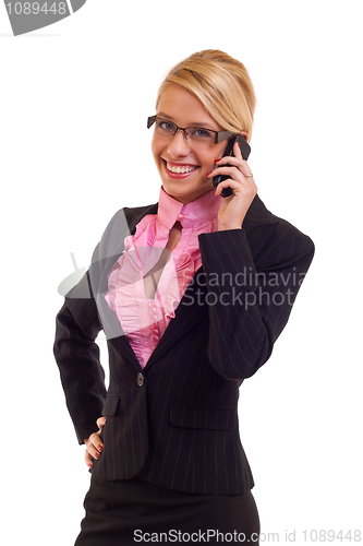 Image of business woman calling 