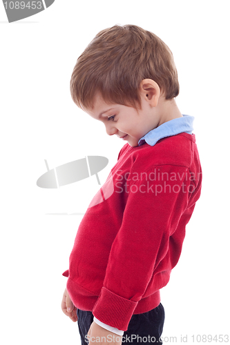Image of thoughtful little boy
