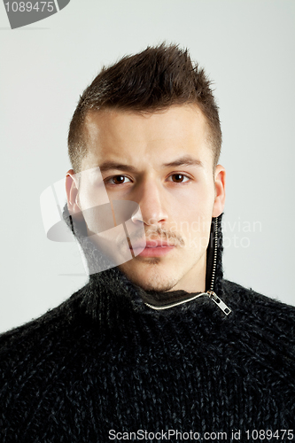 Image of handsome model looking at camera