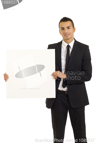 Image of Young man with white board