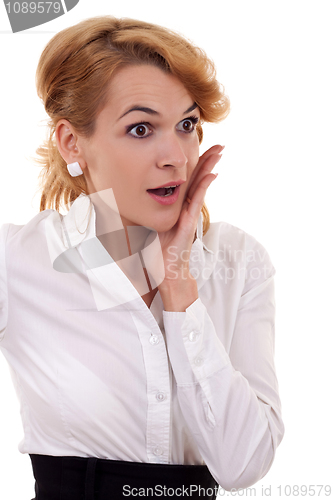 Image of surprised business woman 