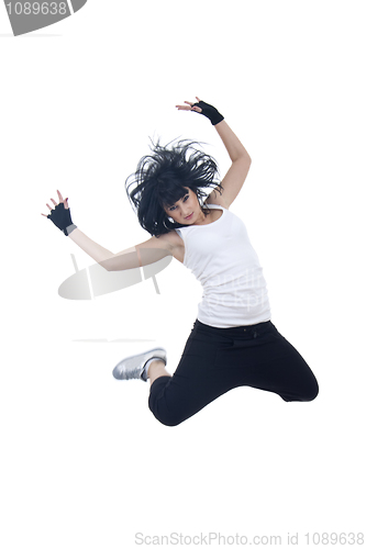 Image of modern style dancer jumping