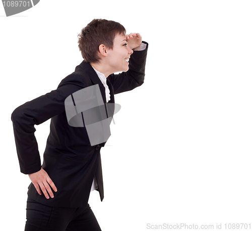 Image of business woman looking forward