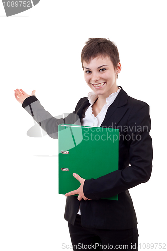 Image of business woman with folder