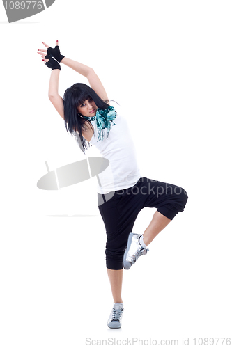 Image of young hip-hop dancer posing