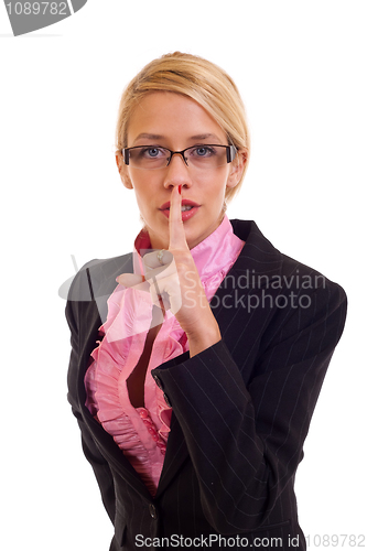 Image of business woman silence