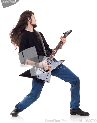 Image of passionate guitarist