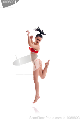 Image of  woman in a jump 