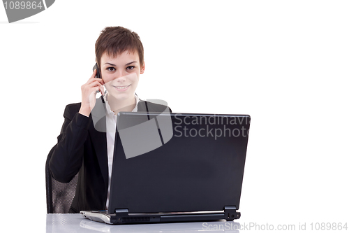Image of talking and work