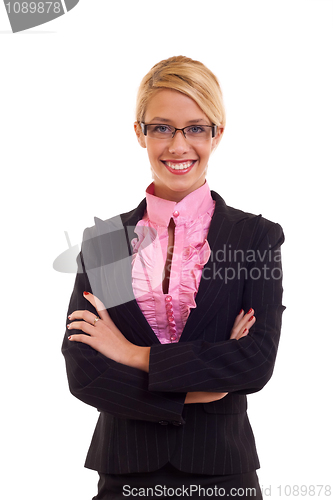 Image of Blonde business woman smiling 