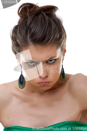 Image of angry beautiful woman