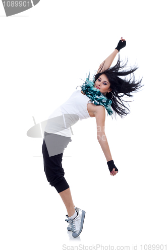 Image of headbanging modern style dancer