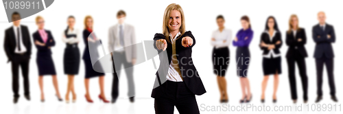 Image of business woman pointing