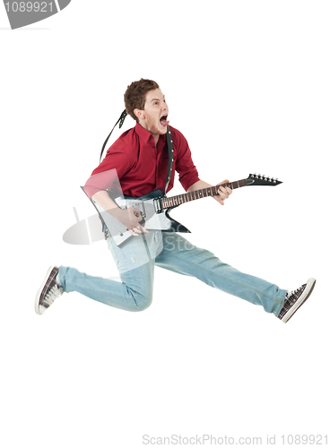 Image of Famous rock star screaming