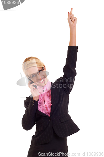 Image of attractive business woman speaking on the phone