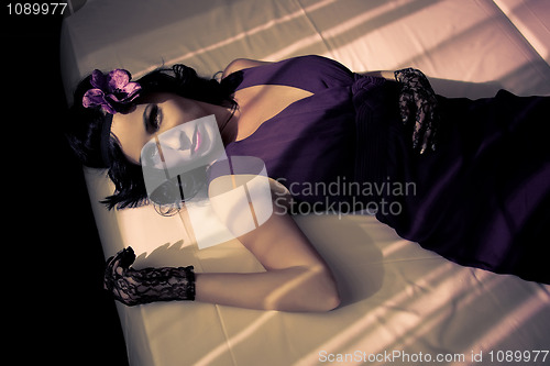 Image of girl in bed