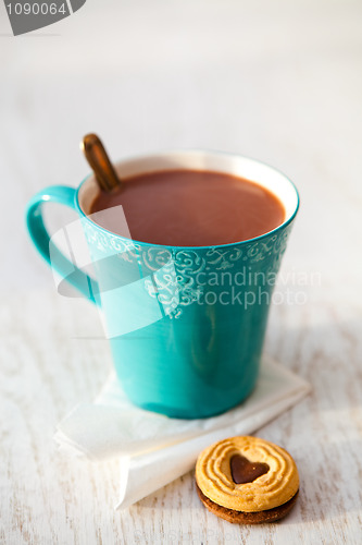 Image of Hot chocolate and biscuit