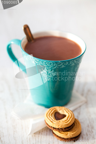 Image of Hot chocolate and biscuits