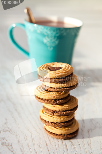 Image of Hot chocolate and biscuits