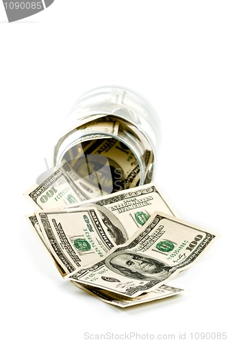 Image of money in glass jar