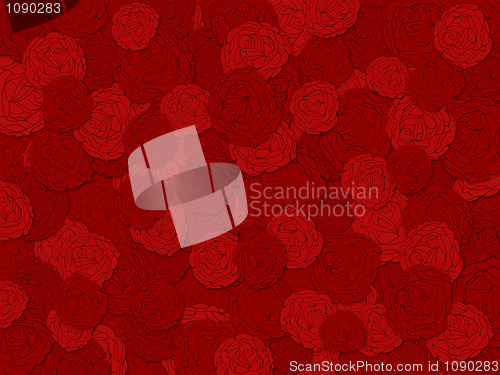 Image of Red Roses Background for Valentines Day