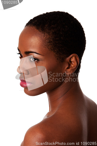 Image of Beautiful face of African woman with good skin