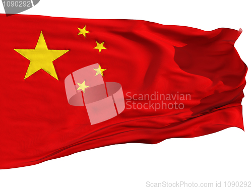 Image of Flag of China, fluttered in the wind