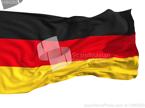 Image of Flag of Germany, fluttered in the wind