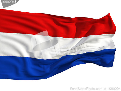 Image of Flag of the Netherlands, fluttering in the wind