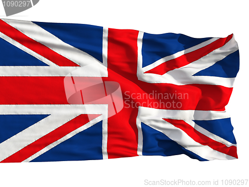 Image of Flag of the United Kingdom, flying in the wind