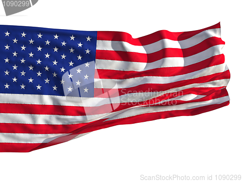 Image of Flag of the United States, fluttered in the wind