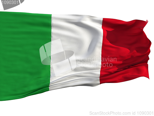 Image of Flag of Italy, fluttered in the wind