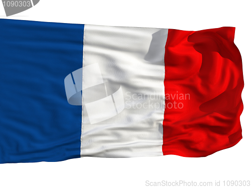 Image of Flag of France, fluttered in the wind