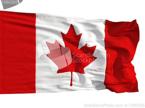 Image of Flag of Canada, fluttered in the wind