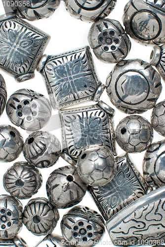 Image of silver beads