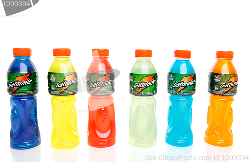 Image of Bottles of energy sport drinks