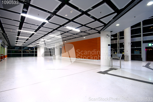 Image of modern hall in building. 